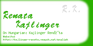 renata kajlinger business card